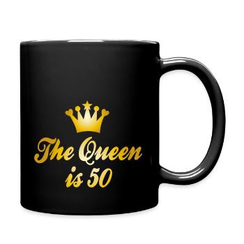 50th birthday - Full Colour Mug - black - Right