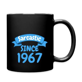 56 years birthday gift sarcastic since 1967 - Full Colour Mug - black - Right