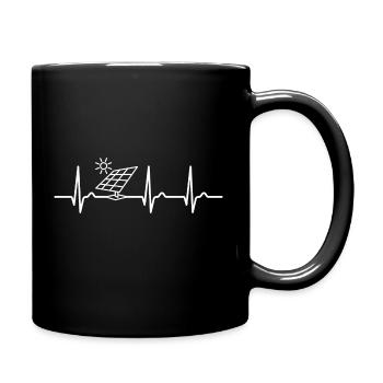 ECG curve - heart curve - pulse - photovoltaics - Full Colour Mug - black - Right