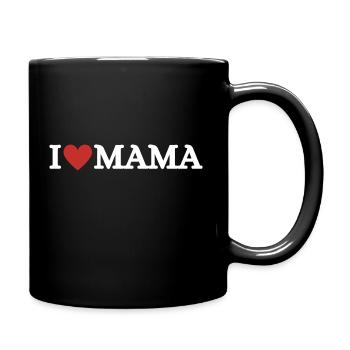 I love mama ,happy mother's day - Full Colour Mug - black - Right