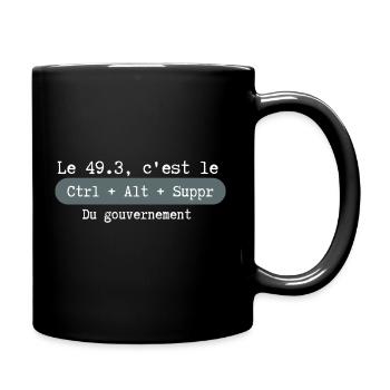Gamer 49.3 : Politique et Humour réunis - Mug uni - noir - Droite