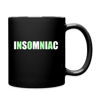 Zitat von Insomniac - Tasse einfarbig - Schwarz - Rechts