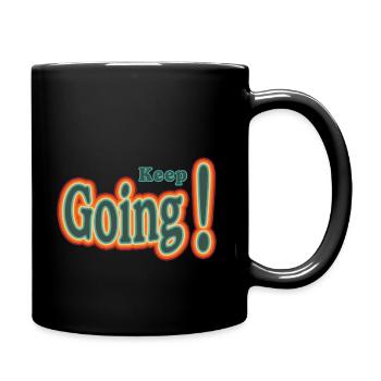 keep going! - Tasse einfarbig - Schwarz - Rechts