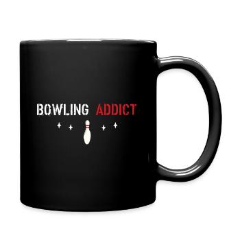 Bowling addict - Full Colour Mug - black - Right