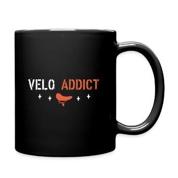 Fahrrad-Süchtige - Tasse einfarbig - Schwarz - Rechts