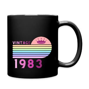 Anniversaire 40 ans vintage 1983 femme rose violet - Mug uni - noir - Droite