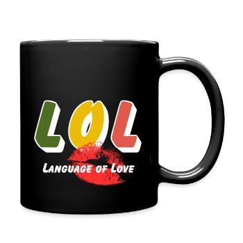 LOL - Langage de l’amour - Mug uni - noir - Droite