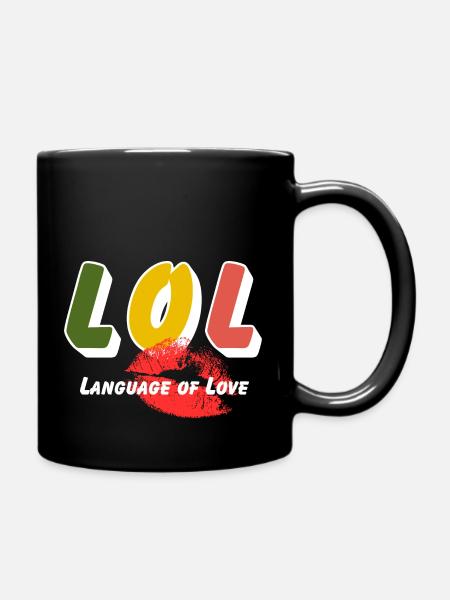 LOL - Langage de l’amour - Mug uni - noir