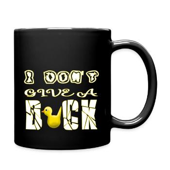 I don't give a duck duck lettering - Full Colour Mug - black - Right