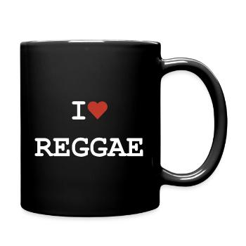 I love Reggae - Full Colour Mug - black - Right