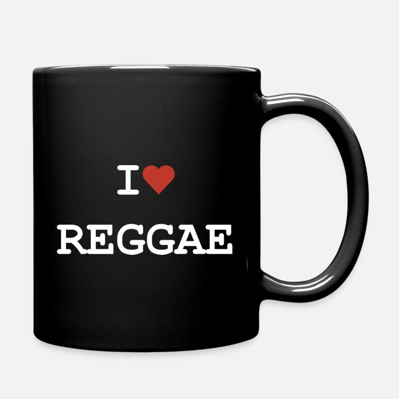 I love Reggae - Kreyol Sat - Mug uni - noir