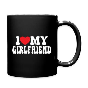 I Love My Girlfriend - Full Colour Mug - black - Right