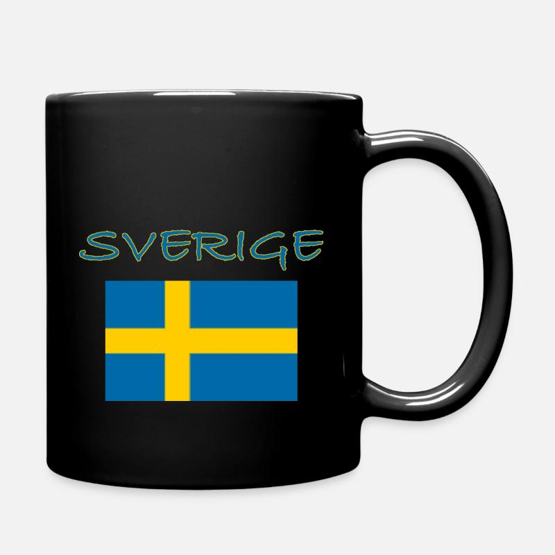 Sverige Flagge Schweden - Tasse einfarbig - Schwarz