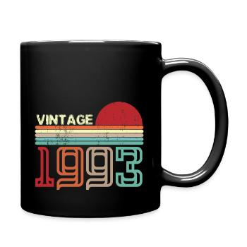Vintage retro sunset 1993 birthday gift - Full Colour Mug - black - Right