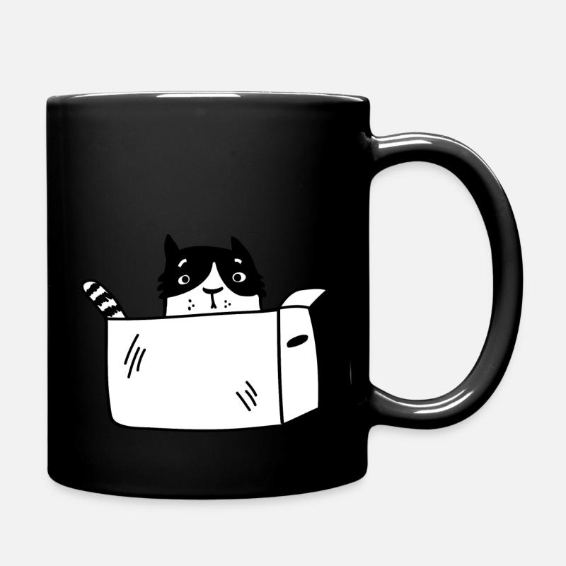 Katze - Tasse einfarbig - Schwarz