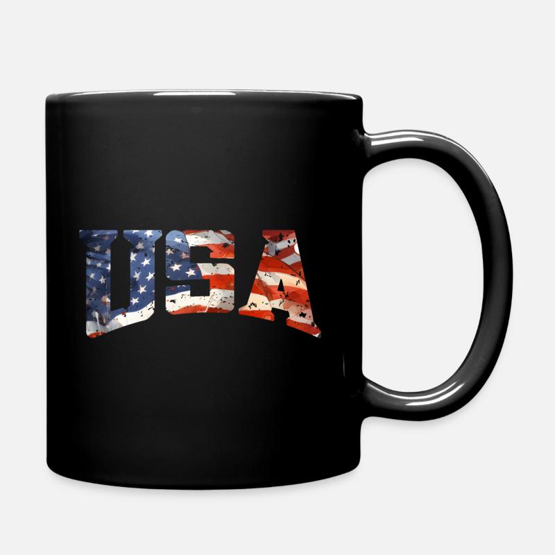USA, America - Full Colour Mug - black