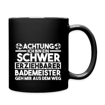 Rettungsschwimmer Bademeister - Tasse einfarbig - Schwarz - Rechts