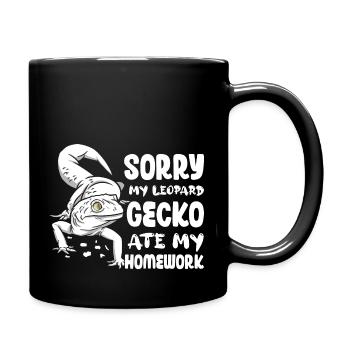 Sorry My Leopard Gecko Ate My Homework Reptile Liz - Tasse einfarbig - Schwarz - Rechts