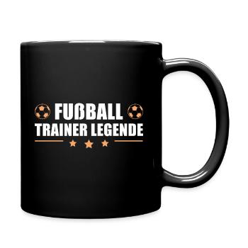 Fußball Trainer Legende - Tasse einfarbig - Schwarz - Rechts