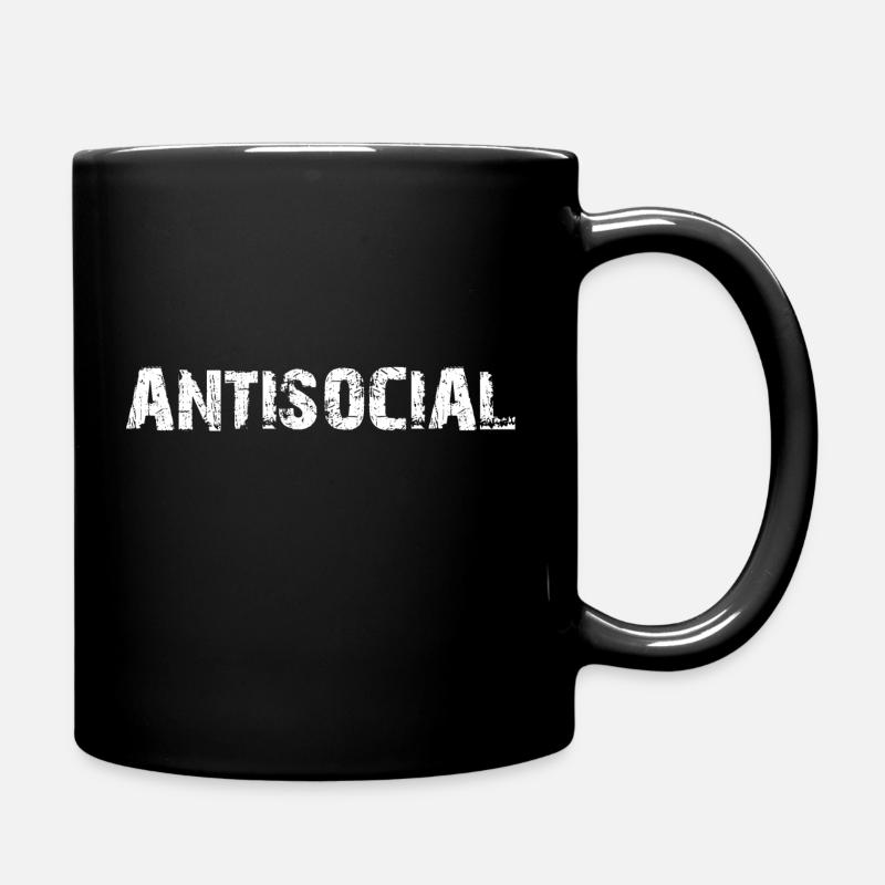 Antisocial - Weiß - Tasse einfarbig - Schwarz