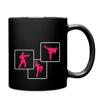 Kampfsport-girl Taekwondo japanische Kampfkunst - Tasse einfarbig - Schwarz - Rechts