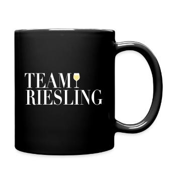Team Riesling - Wein, Weißwein - Tasse einfarbig - Schwarz - Rechts