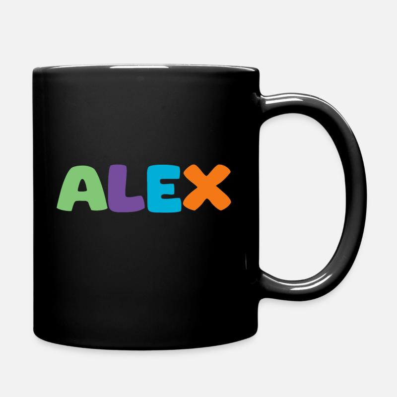 Name - Alex - Tasse einfarbig - Schwarz
