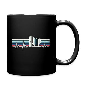 HEARTBEAT LARGE FORMAT PHOTOGRAPHY RUNNING FLOOR CAMERA - Full Colour Mug - black - Right