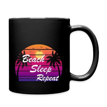 Beach Sleep Repeat 2 - Mug uni - noir - Droite