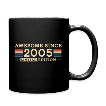 Vintage Baujahr 2005 geboren Geburtstag Geschenk - Tasse einfarbig - Schwarz - Rechts
