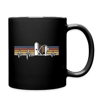 HEARTBEAT LARGE FORMAT PHOTOGRAPHY RUNNING FLOOR CAMERA - Full Colour Mug - black - Right