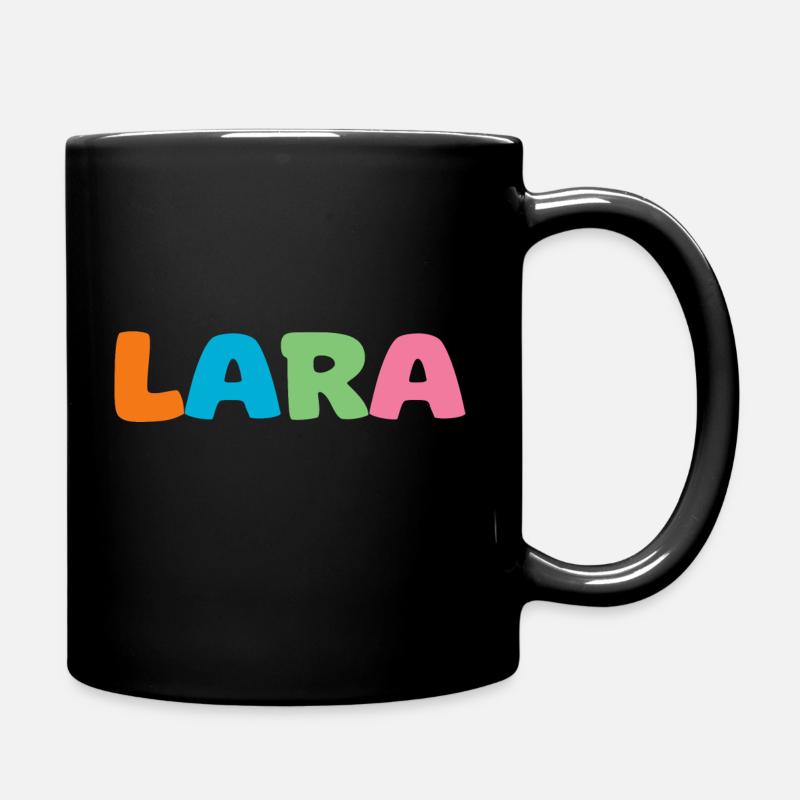 Name - Lara - Tasse einfarbig - Schwarz