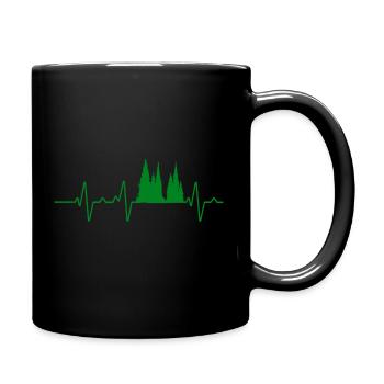 Wald Herzschlag Baum Natur - Tasse einfarbig - Schwarz - Rechts