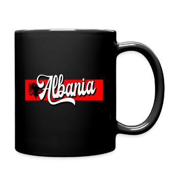 Drapeau de l’Albanie Design rétro - Mug uni - noir - Droite