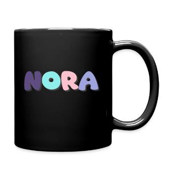 Name - Nora - Tasse einfarbig - Schwarz - Rechts