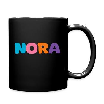 Name - Nora - Tasse einfarbig - Schwarz - Rechts