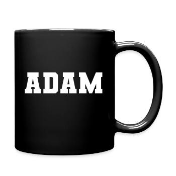 Name - Adam - Tasse einfarbig - Schwarz - Rechts