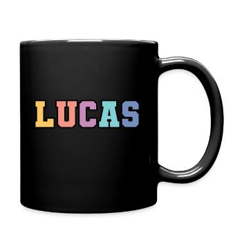 Name - Lucas - Tasse einfarbig - Schwarz - Rechts