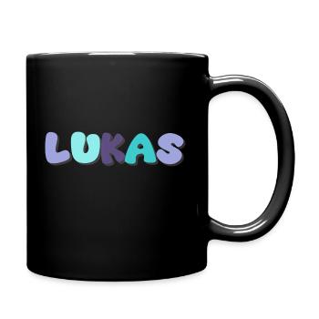 Name - Lukas - Tasse einfarbig - Schwarz - Rechts