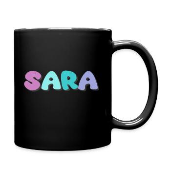 Name - Sara - Full Colour Mug - black - Right