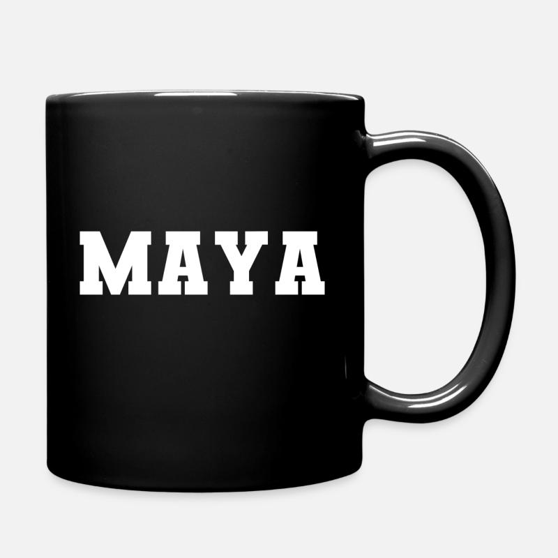 Name - Maya - Tasse einfarbig - Schwarz