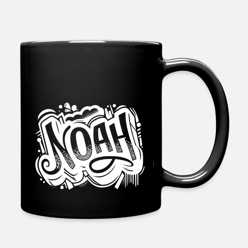 Noah Name Vorname Graffiti - Tasse einfarbig - Schwarz