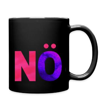 NO. One shirt, one word. - Full Colour Mug - black - Right