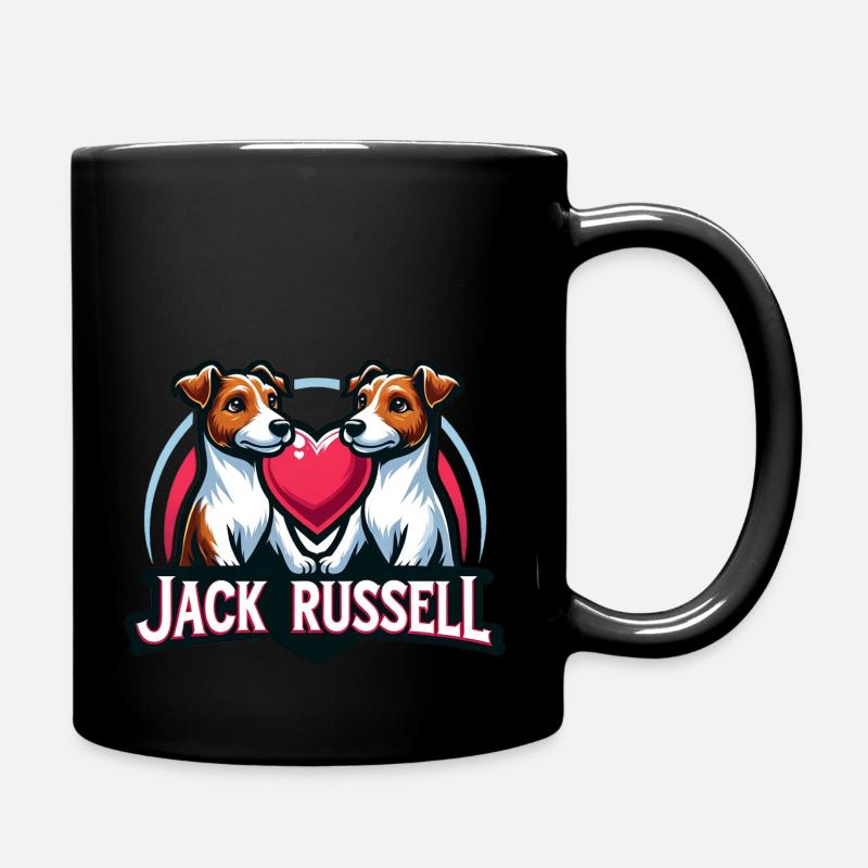 Love Jack Russell - Full Colour Mug - black