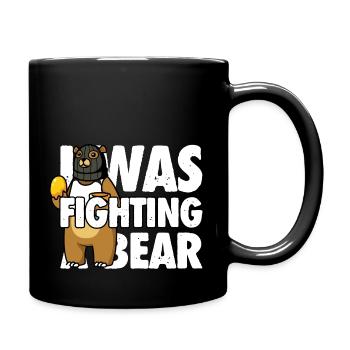 Hilarious Broken Arm Design. I Was Fighting A Bear - Full Colour Mug - black - Right