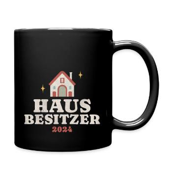Hausbesitzer 2024 - Tasse einfarbig - Schwarz - Rechts
