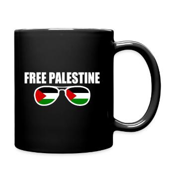 Free palestine - Tasse einfarbig - Schwarz - Rechts