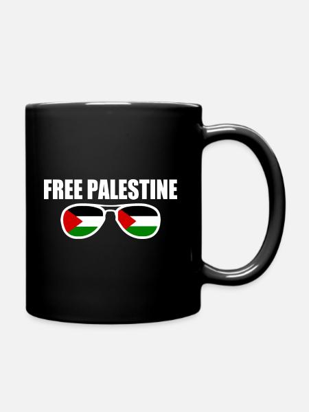 Free palestine - Full Colour Mug - black