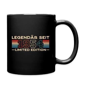 Jahrgang 1954 geboren Vintage Geburtstag - Tasse einfarbig - Schwarz - Rechts