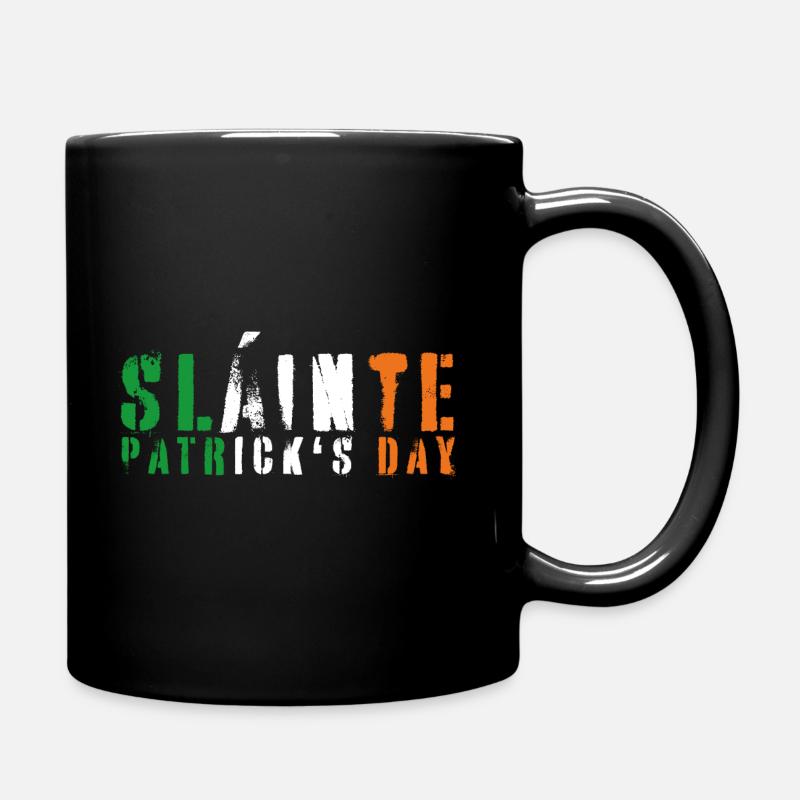 Saint Patrick's Day Is Slainte Patrick's Day - Full Colour Mug - black